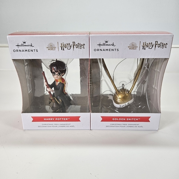 NEW Hallmark Harry Potter and Golden Snitch 2024 Ornaments Set - Picture 1 of 4